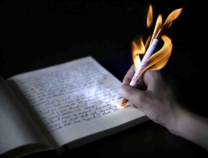 1 on Twitter: "picture of guy who is writing with a pen that is on fire vs  picture of a clown writing with a pen that is not on fire  https://t.co/G1OCBTw14s" /